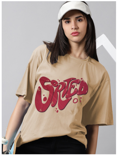 Half Sleeves Cotton Blend Back Printed T-Shirt - Image 5