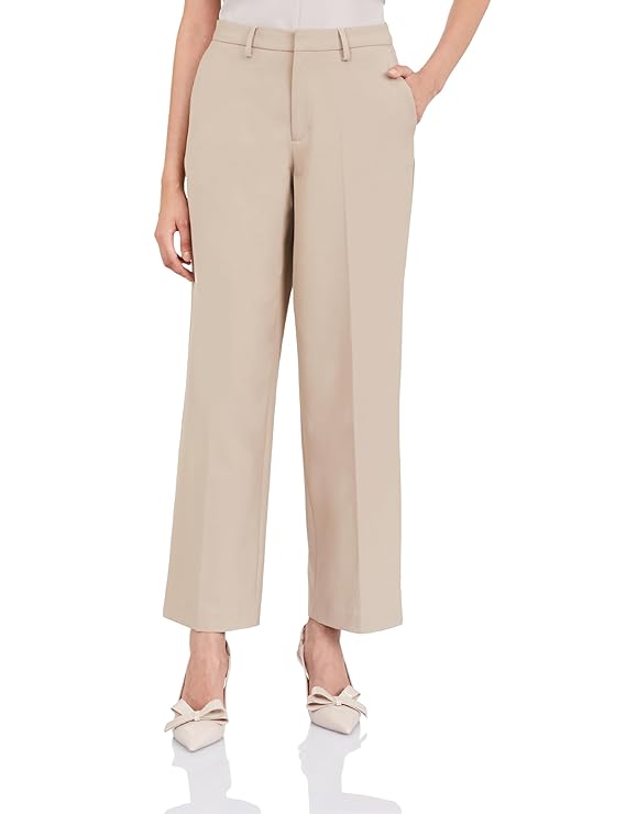Wide Leg 4-Way Stretch Formal Trousers