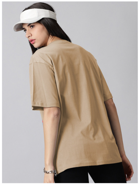 Half Sleeves Cotton Blend Back Printed T-Shirt - Image 4