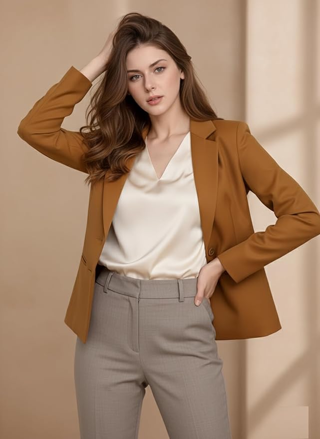 ROCKSY Black Smart Casual Formal Blazer for Women, Regular Fit Stylish Blazer for Women - Image 7