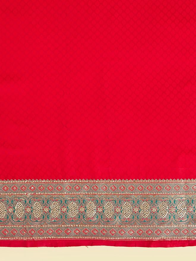 Art Silk Stone Work | Weave Saree with Blouse Piece - Image 6